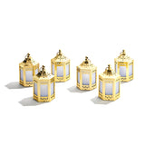 Anthea Gold Mini Holographic Stars Lanterns, Set of 6