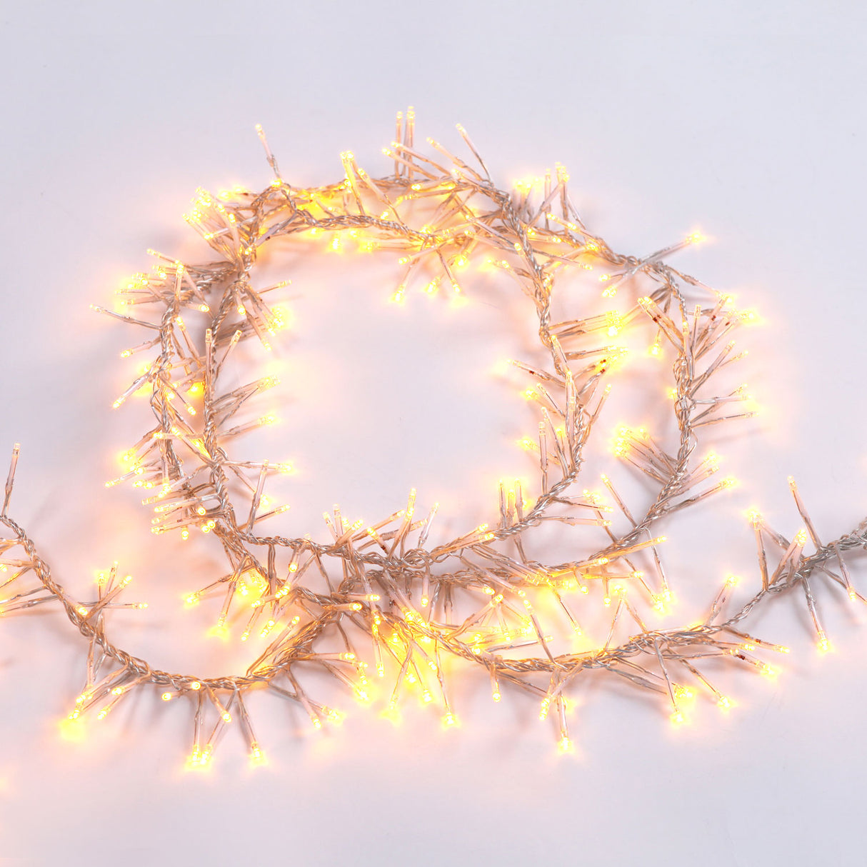 Warm White 440 LED Cluster  Garland Plug-In String Lights, 11ft