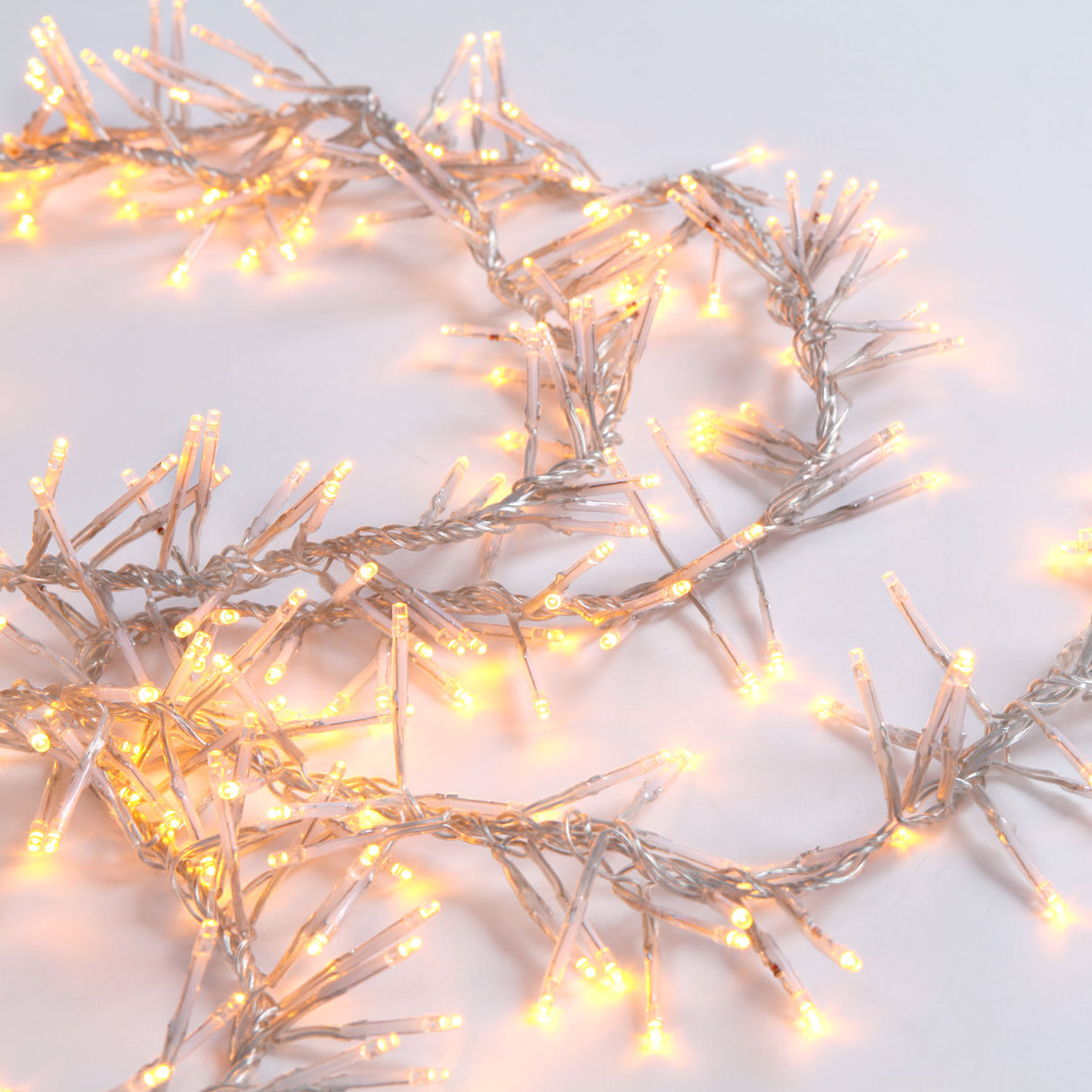 Warm White 440 LED Cluster  Garland Plug-In String Lights, 11ft