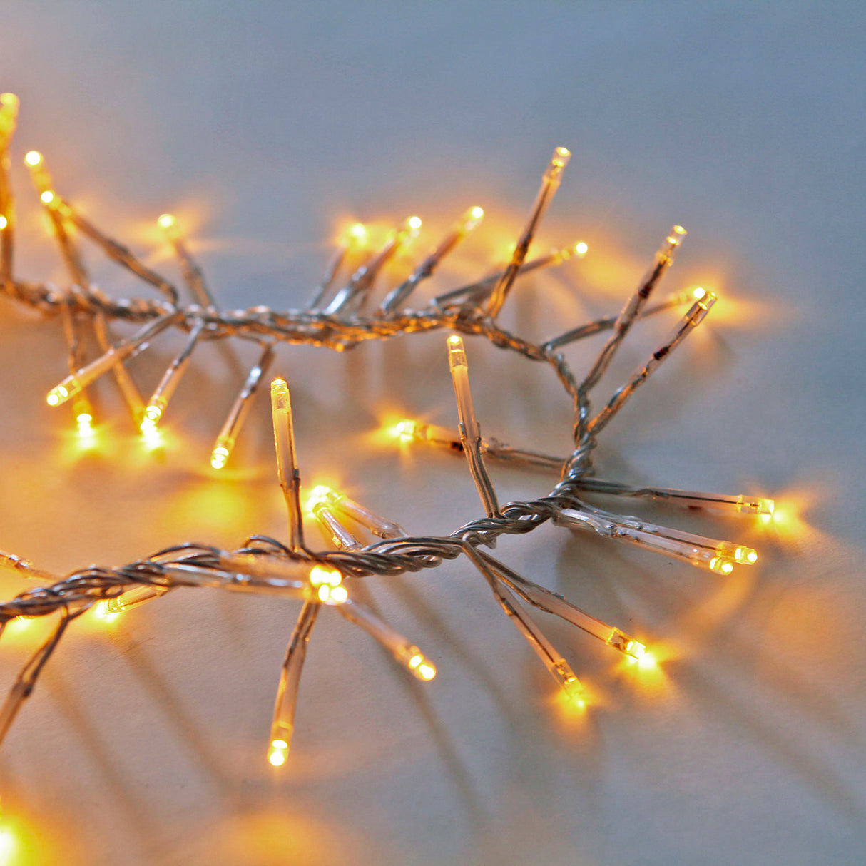 Warm White 440 LED Cluster  Garland Plug-In String Lights, 11ft