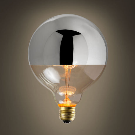 Silver-Tipped G40 Incandescent Bulbs, 40W (E26) - Set of 2