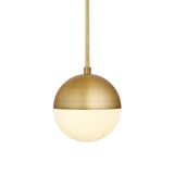 Powell LED 7" Aged Brass Globe Pendant