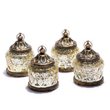 Amira Mini LED Mercury Glass Lanterns, Set of 4