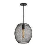 Open Box Bergen Oval Pendant, Matte Black