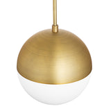 Powell LED 10" Aged Brass Globe Pendant