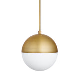 Powell LED 10" Aged Brass Globe Pendant