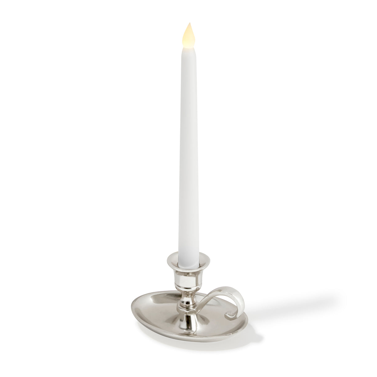 Emory Silver Taper Candle Holder