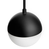 Powell LED 7" Matte Black Globe Pendant