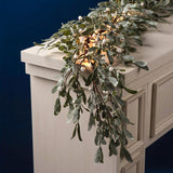 Frosted Mistletoe Garland with 100 LEDs