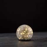 Avalon Solar Crackled Glass Globe, Small