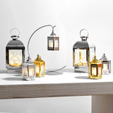 Anthea Gold Mini Holographic Stars Lanterns, Set of 6