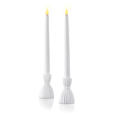 Cecilia Small Candle Holders Opal White, Set of 2