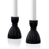 Cecilia Small Candle Holders in Opal Black, Set of 2