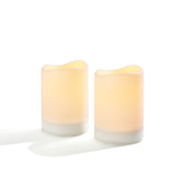 Thea Solar Powered Candles, Set of Two, 4"x 6"