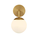 Castell Single Globe LED Vanity Light, Aged Brass