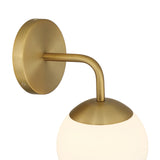 Castell Single Globe LED Vanity Light, Aged Brass