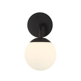 Castell Single Globe LED Vanity Light, Matte Black