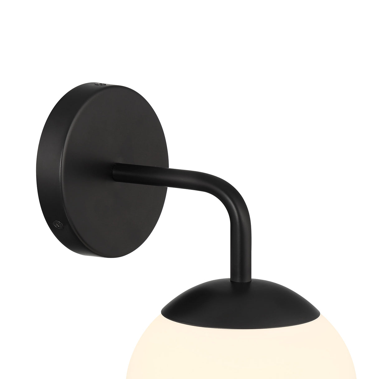 Castell Single Globe LED Vanity Light, Matte Black