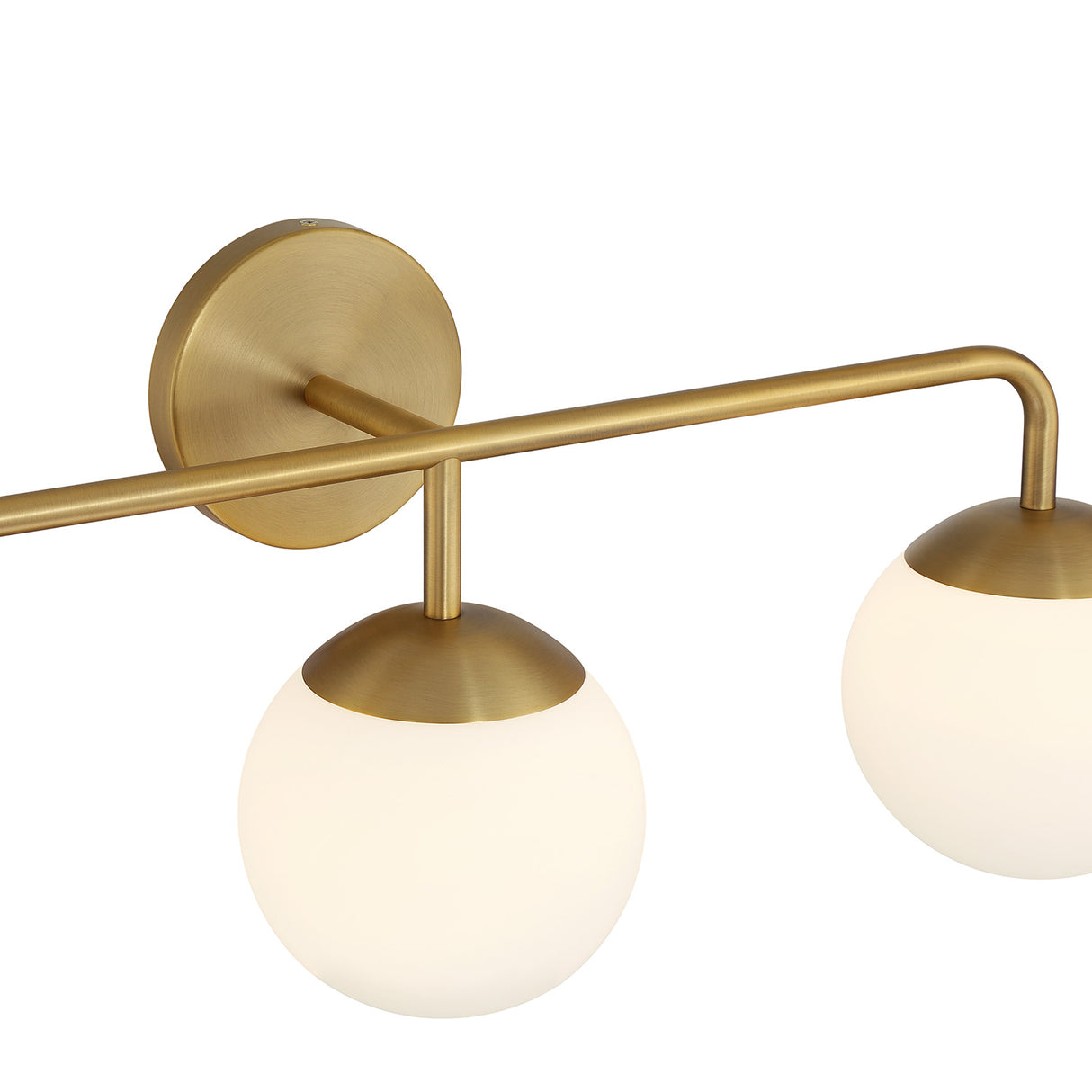 Castell 3 Globe LED Vanity, Aged Brass