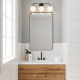 Castell 3 Globe LED Vanity, Matte Black