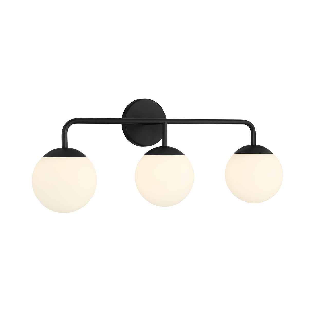 Castell 3 Globe Vanity Wall Light, LED Bulbs, Mid-Century Modern ...