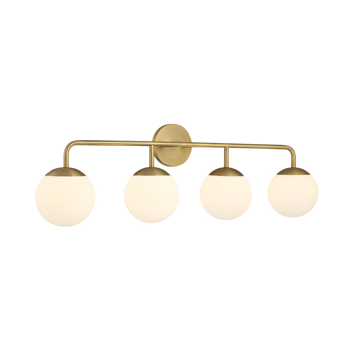 Castell 4 Globe LED Vanity, Aged Brass