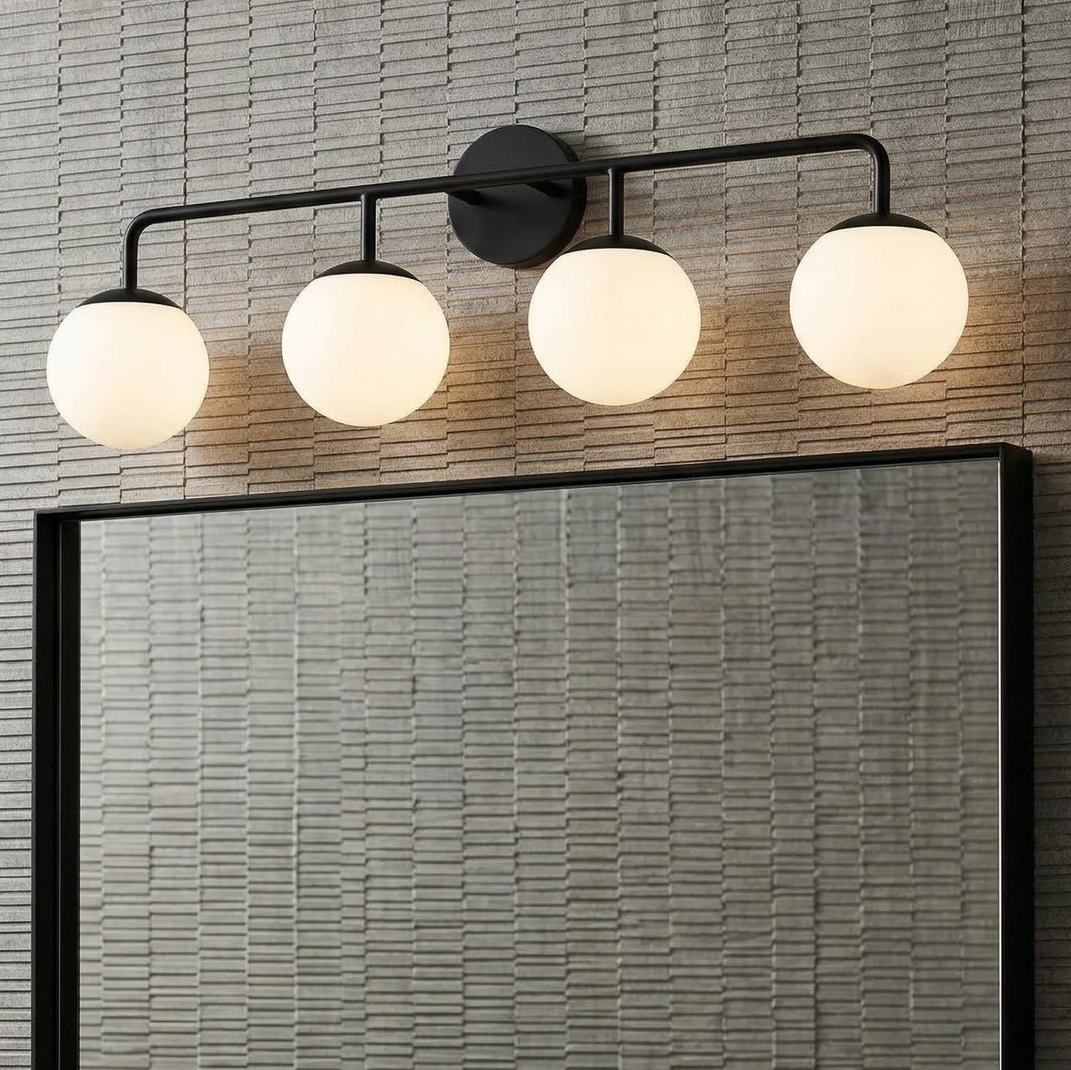 Castell 4 Globe Vanity, Matte Black