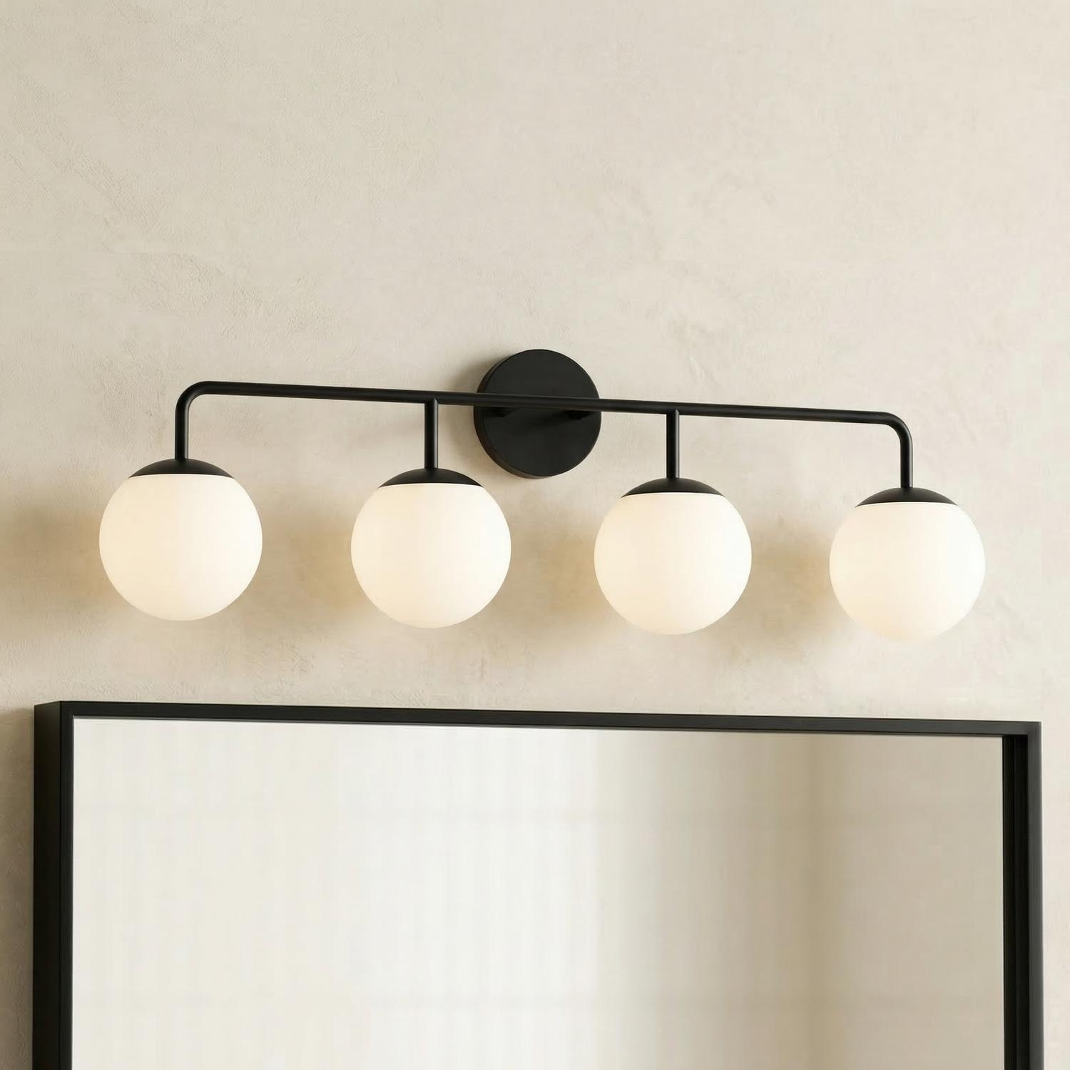 Castell 4 Globe Vanity, Matte Black