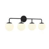 Castell 4 Globe LED Vanity, Matte Black