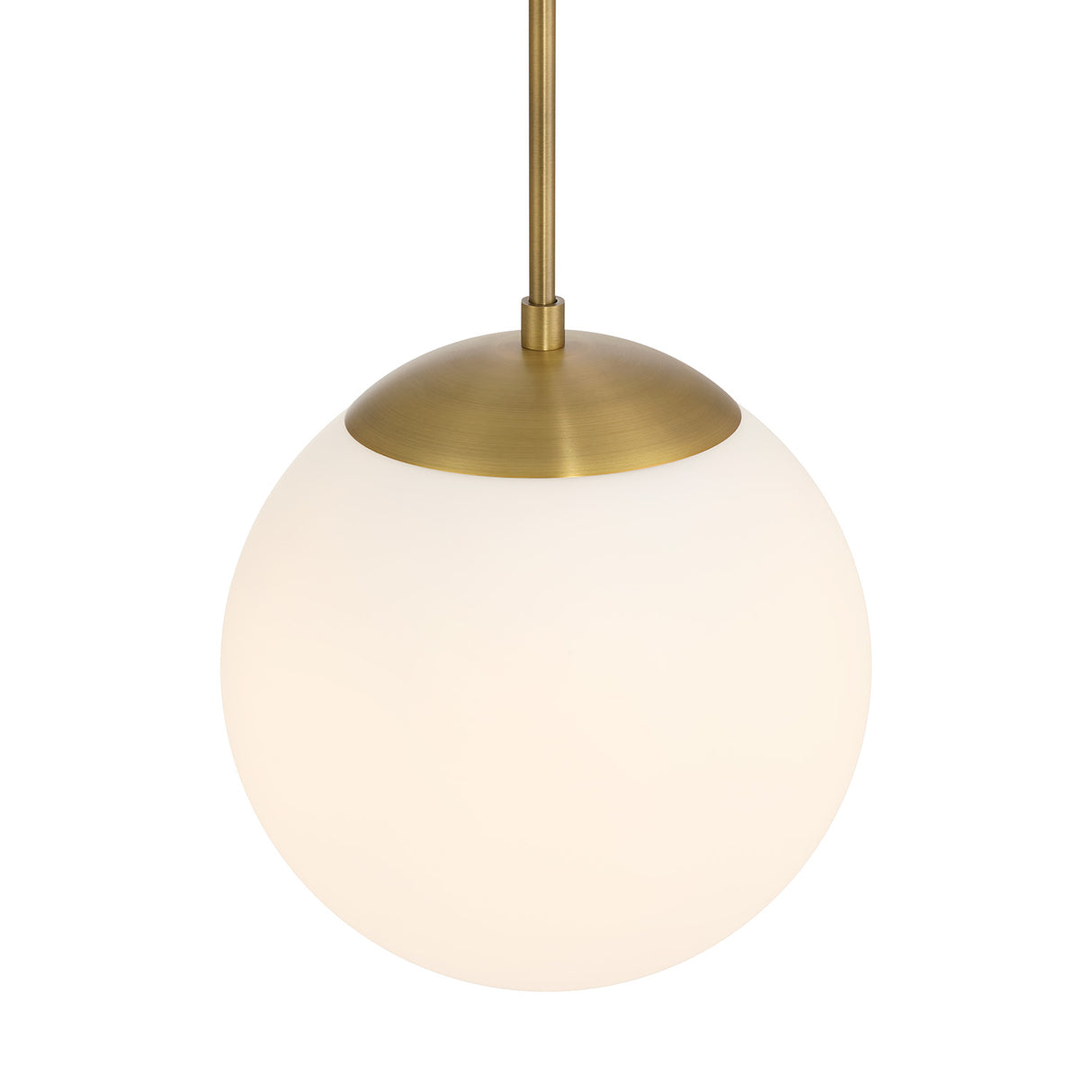 Castell 12" Globe LED Pendant, Aged Brass