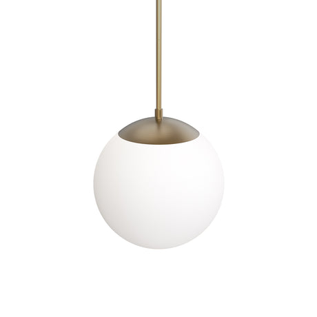 Castell 12" Globe LED Pendant, Aged Brass