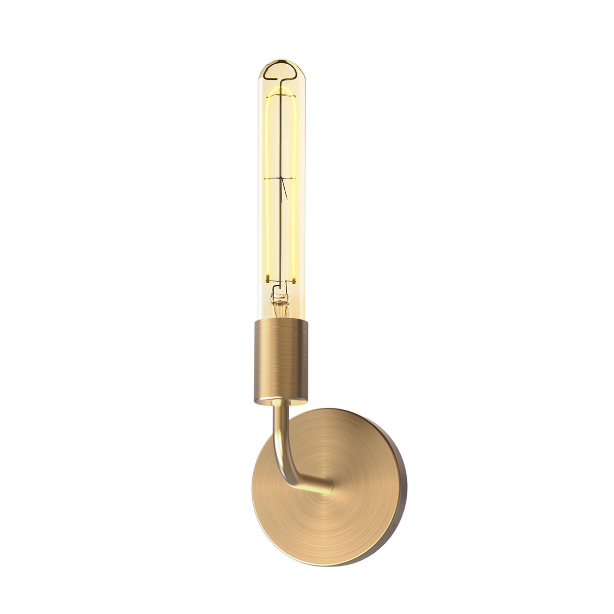 Prospect Curved Wall Sconce, Aged Brass