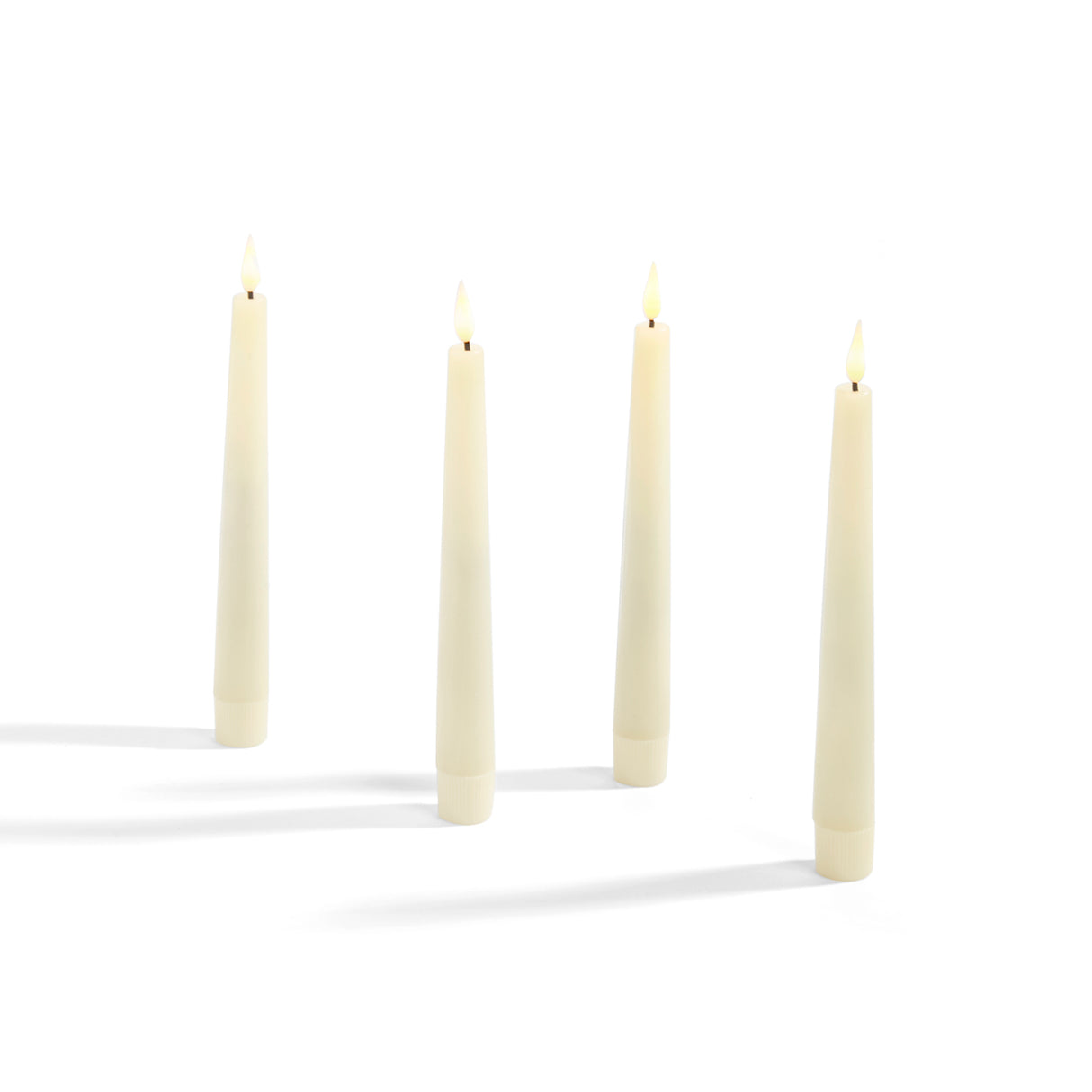 Infinity Wick Ivory 7" Taper Candles, Set of 4