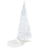 Carroll 4 Foot Pre-Lit White Tinsel Pop Up Tree