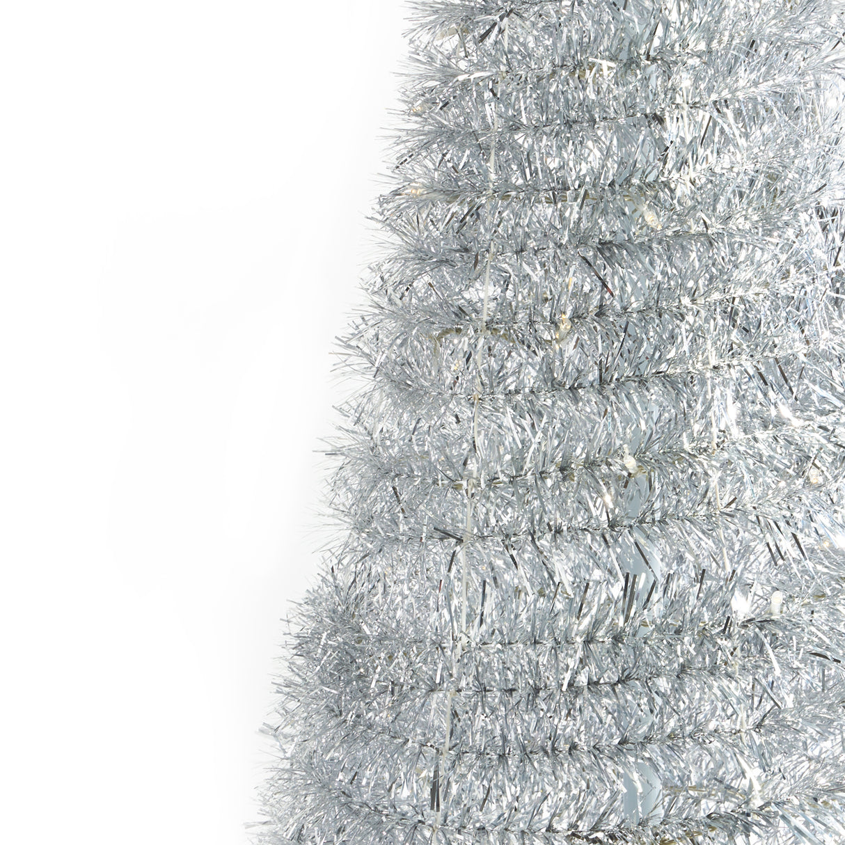 Carroll 4 Foot Pre-Lit Silver Pop-Up Tree