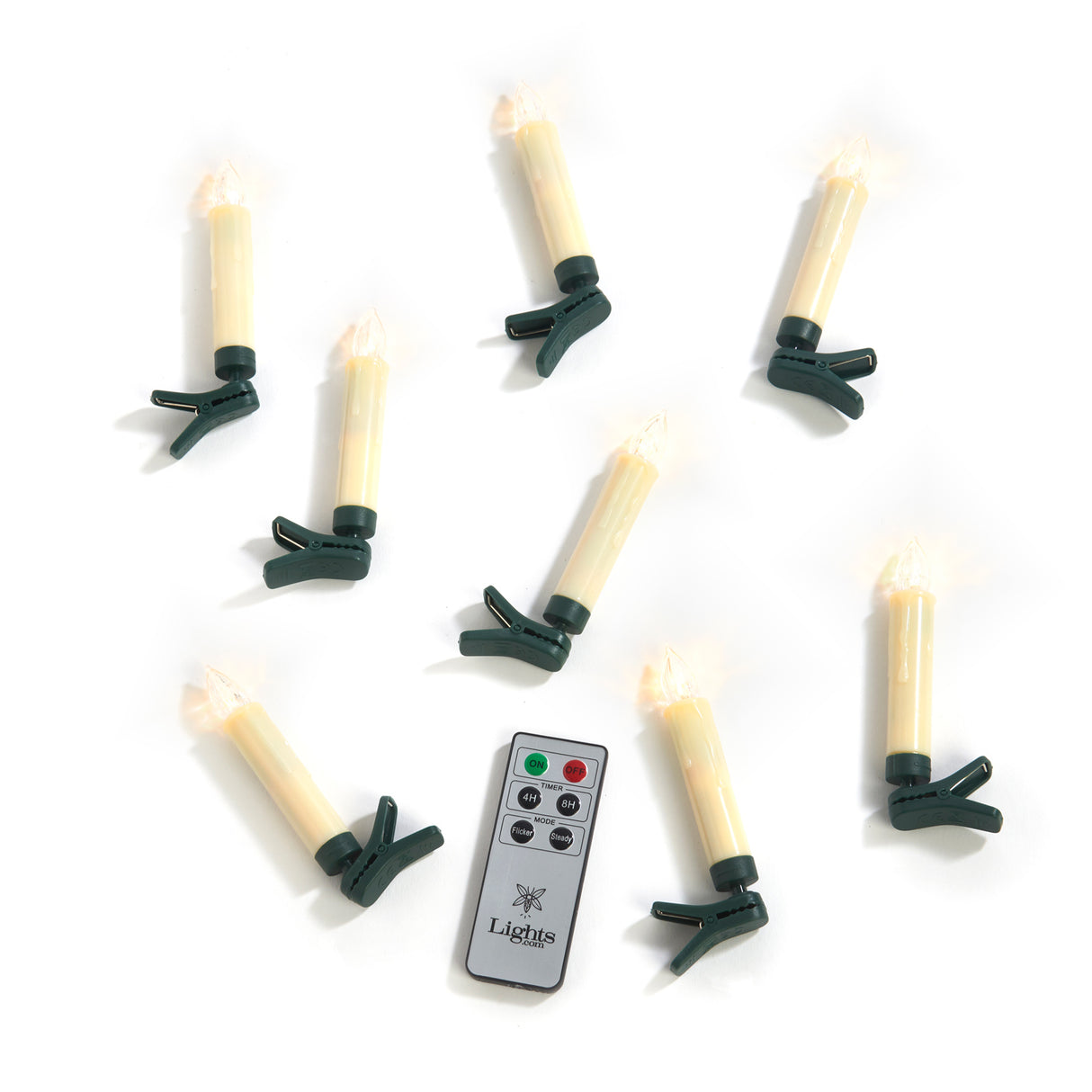 Freya Mini Taper Candles with Clips, Set of 8