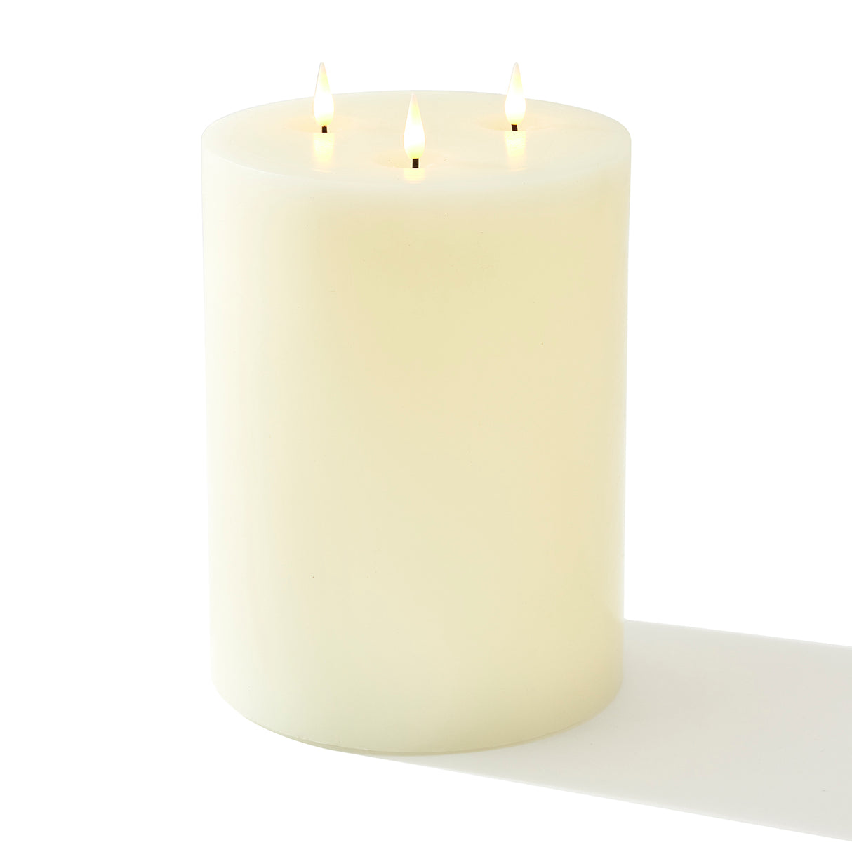 Infinity Wick Ivory 3-LED 6"x8" Pillar Candle
