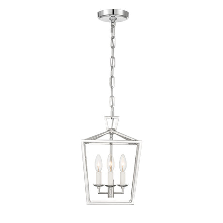 Anover Small Lantern Pendant, Polished Nickel