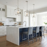 Anover Medium Lantern Pendant 13", Polished Nickel