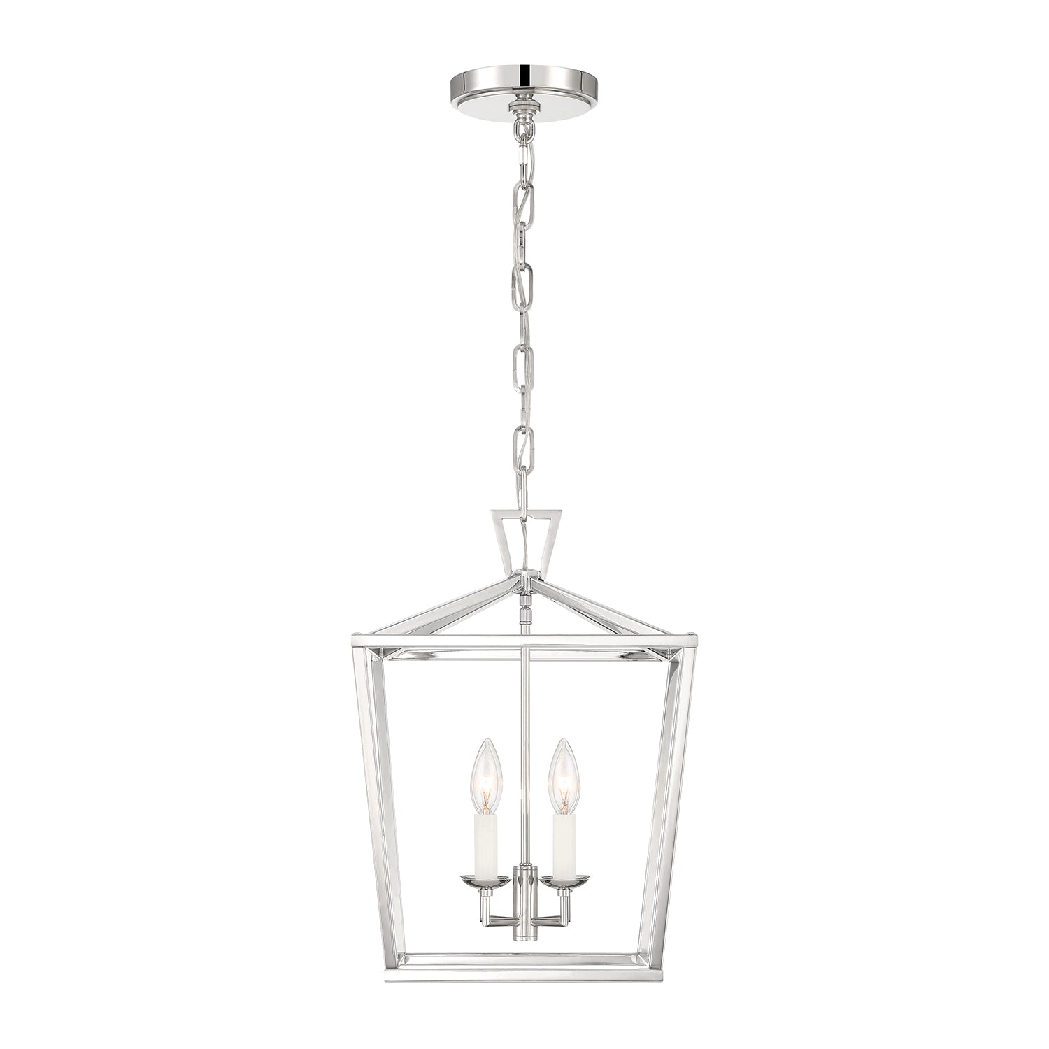 Anover Medium Lantern Pendant, Polished Nickel