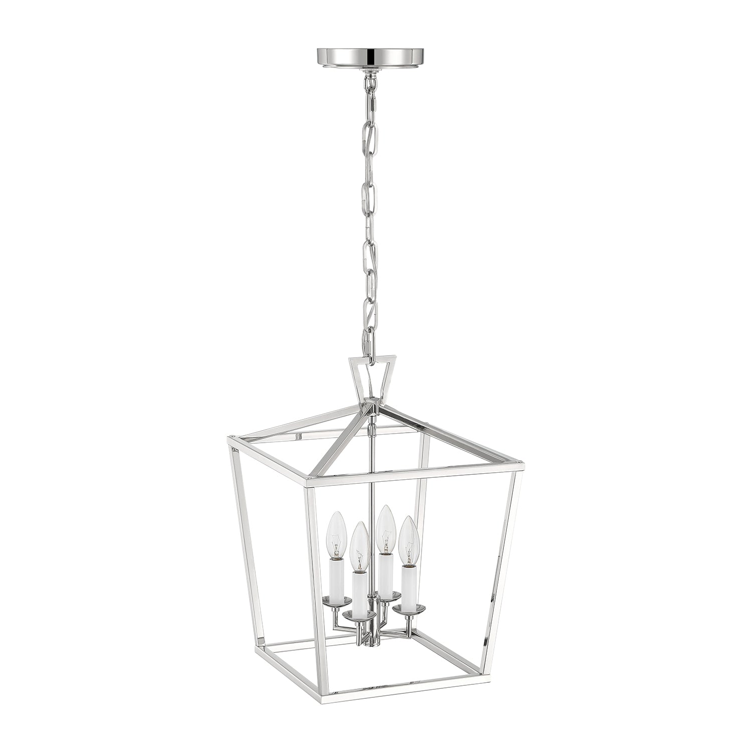 Anover Medium Lantern Pendant, Polished Nickel