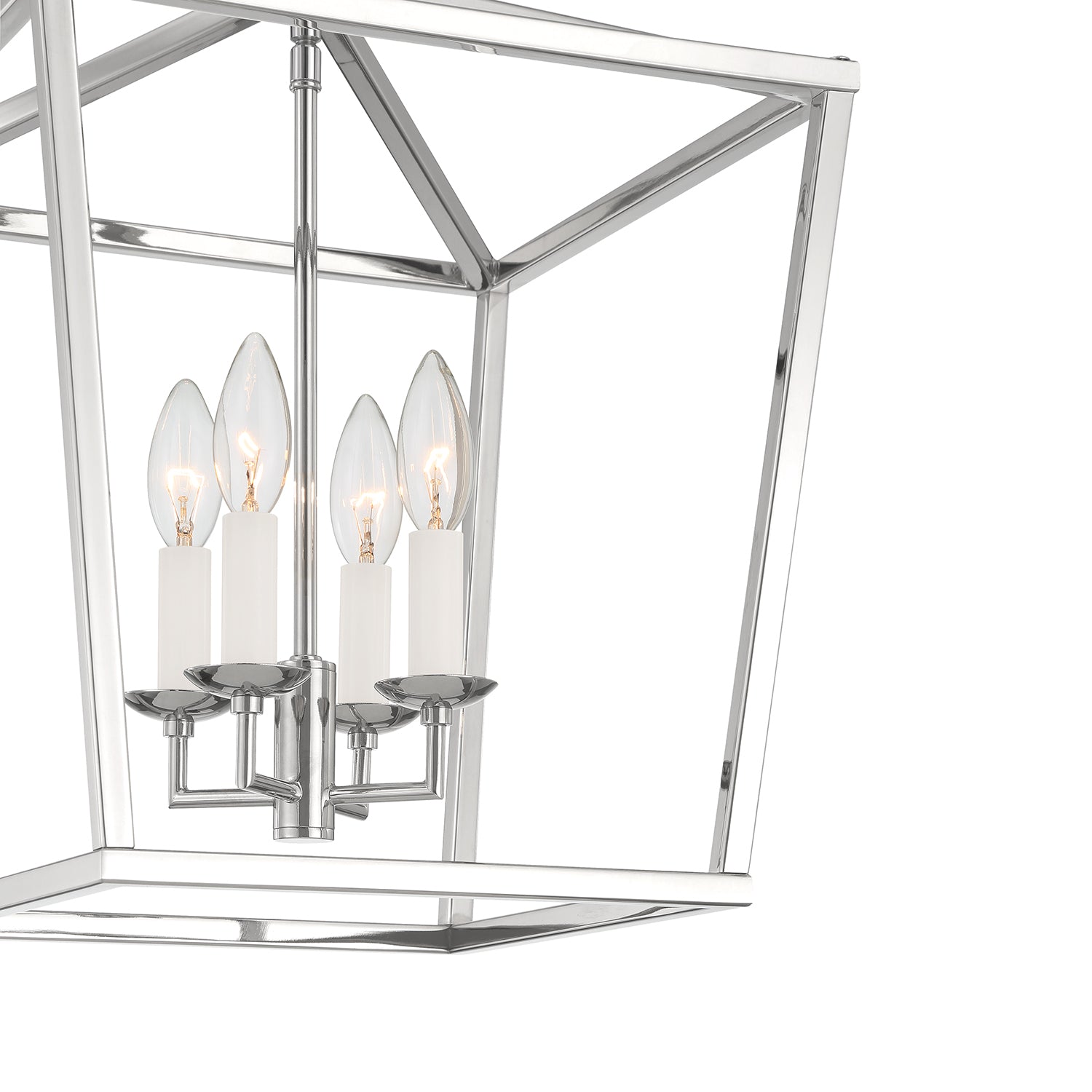 Anover Medium Lantern Pendant, Polished Nickel