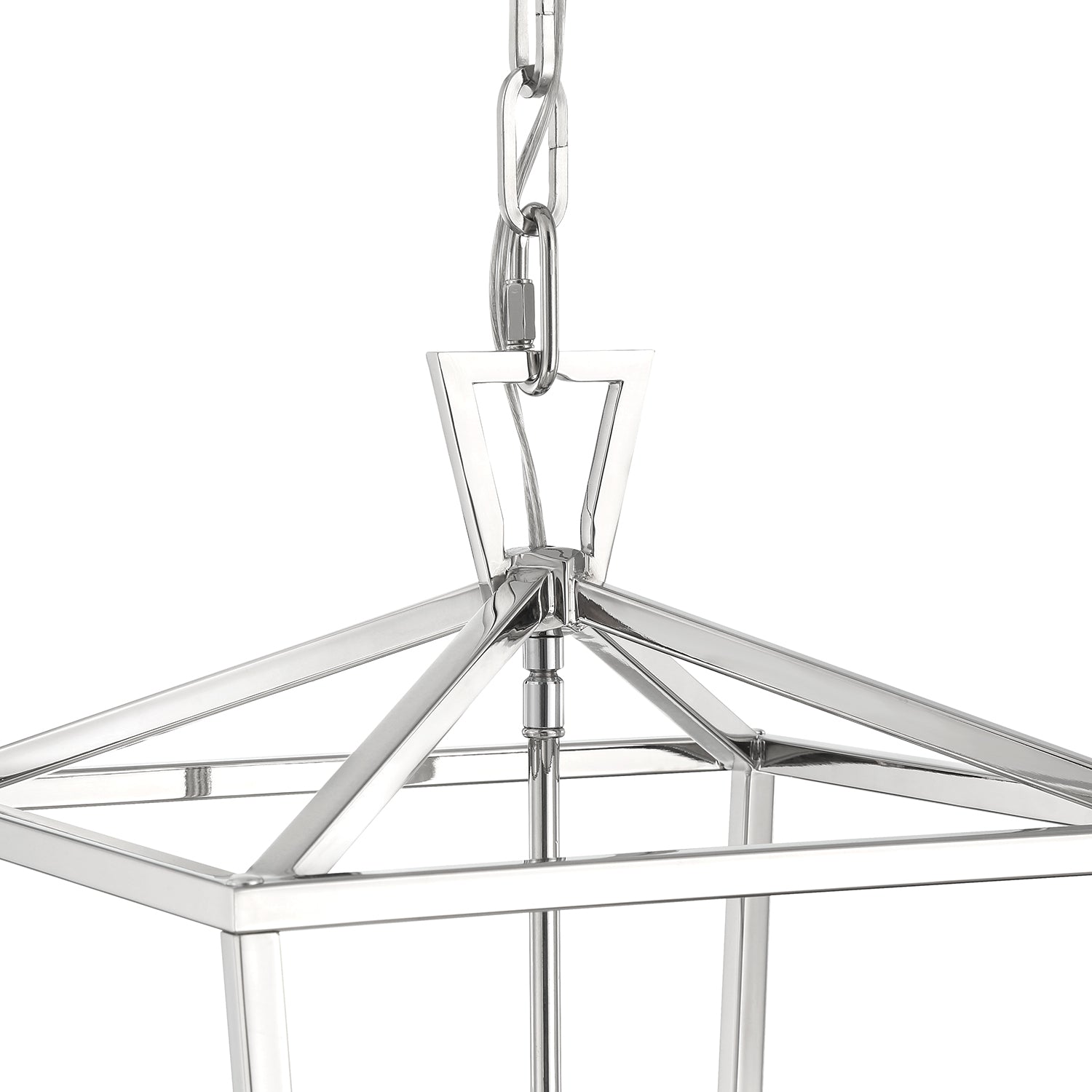 Anover Medium Lantern Pendant, Polished Nickel