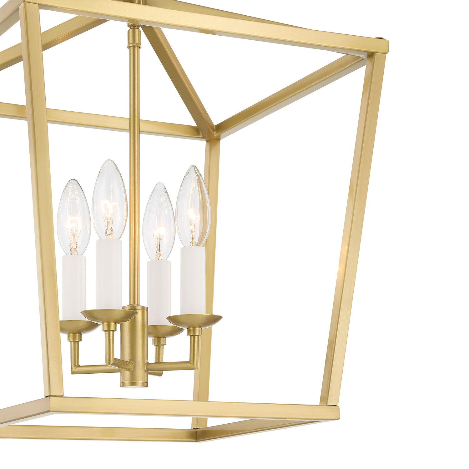 Anover Medium Lantern Pendant, Satin Brass