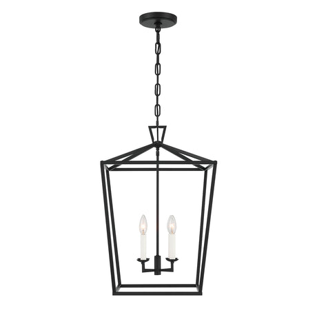 Anover Large Lantern Pendant, Matte Black