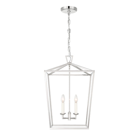 Anover Large Lantern Pendant, Polished Nickel