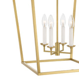 Anover Large Lantern Pendant, Satin Brass