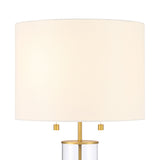 Laurel Glass Cylinder Table Lamp, Satin Brass