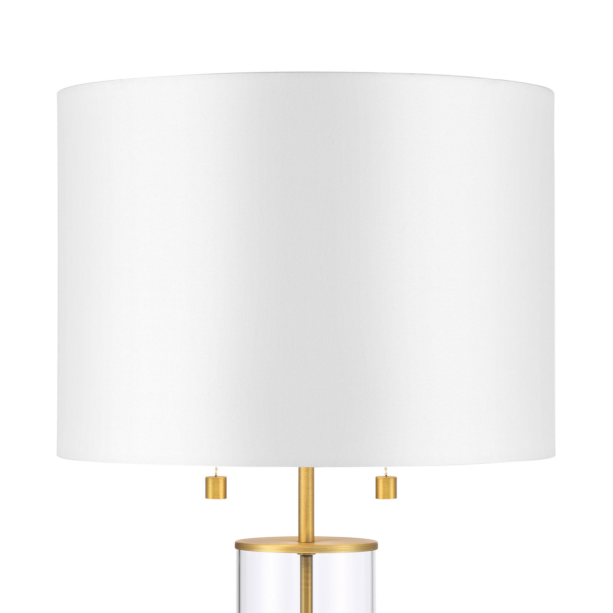 Laurel Glass Cylinder Table Lamp, Satin Brass