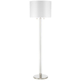 Laurel Glass Cylinder Floor Lamp, Polished Nickel